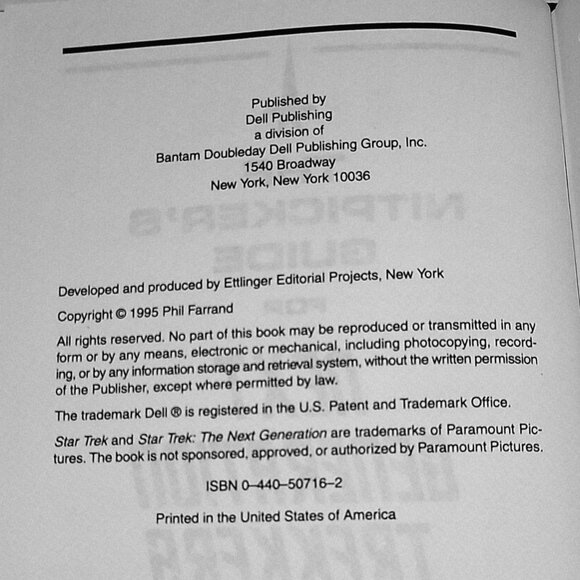 Nitpickers Guide Trekkers / Next Gen Star Trek HC 3 Books Phil Farrand Bonus - Picture 4 of 10